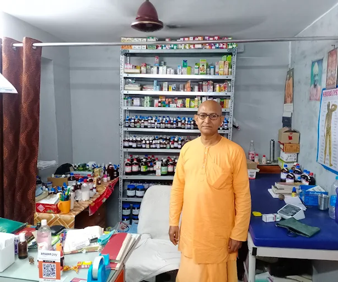 Swamiji in our clinic